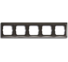 1725-0-1510 Рамка 5 постовая (шато-черный) Basic 55