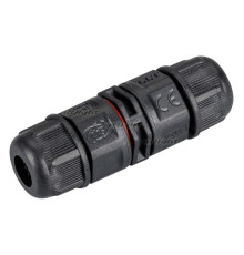 Коннектор прямой NEO-CON-I-2pin-BK (3-7mm, IP67) (arlight, IP67 Пластик, 3 года)