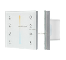 Панель Sens SMART-P38-MIX White (230V, 4 зоны, 2.4G) (arlight, IP20 Пластик, 5 лет)