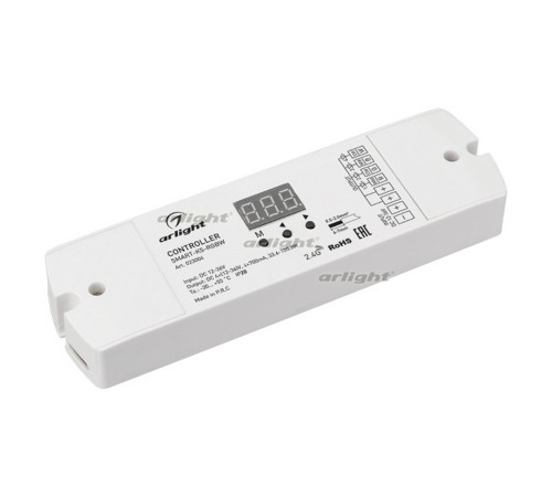 Контроллер тока SMART-K5-RGBW (12-36V, 4x700mA, 2.4G) (arlight, IP20 Пластик, 5 лет) Контроллер тока SMART-K5-RGBW (12-36V, 4x700mA, 2.4G) (arlight, IP20 Пластик, 5 лет)