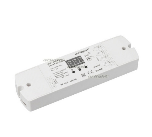 Контроллер тока SMART-K4-RGBW (12-36V, 4x350mA, 2.4G) (arlight, IP20 Пластик, 5 лет) Контроллер тока SMART-K4-RGBW (12-36V, 4x350mA, 2.4G) (arlight, IP20 Пластик, 5 лет)