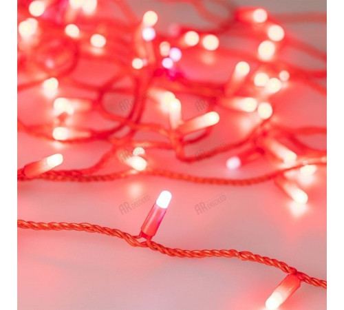 Светодиодная гирлянда ARD-STRING-CLASSIC-10000-RED-100LED-MILK-FLASH Red (230V, 7W) (Ardecoled, IP65