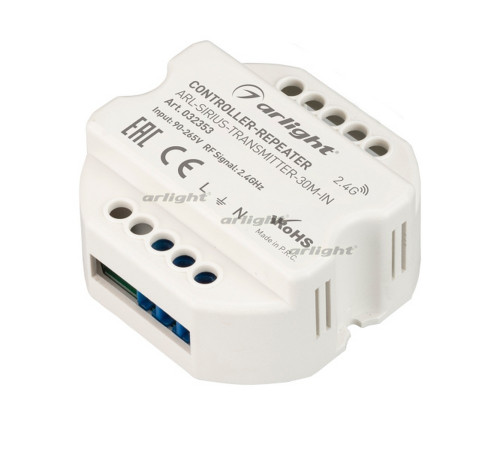 Контроллер-усилитель ARL-SIRIUS-TRANSMITTER-30M-IN (230V, 2.4G) (arlight, IP20 Пластик, 3 года) Контроллер-усилитель ARL-SIRIUS-TRANSMITTER-30M-IN (230V, 2.4G) (arlight, IP20 Пластик, 3 года)