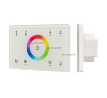 Панель Sens SMART-P83-RGB White (230V, 4 зоны, 2.4G) (arlight, IP20 Пластик, 5 лет)