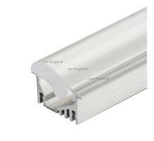 Профиль с экраном ALU-ASYMETRIC-2000 ANOD+FROST LENS (arlight, Алюминий)