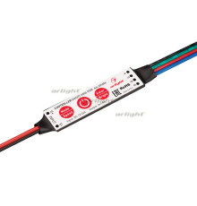 Контроллер SMART-MINI-RGB (12-24V, 3x1.5A) (arlight, IP20 Пластик, 5 лет)