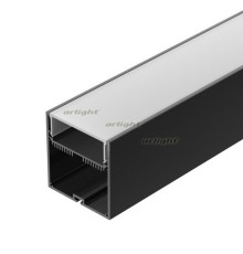 Профиль с экраном SL-LINE-7477-2500 BLACK+OPAL (arlight, Алюминий)
