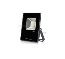 Светодиодный прожектор AR-FLAT-ICE-10W-220V White (Black, 120 deg) (arlight, Закрытый)