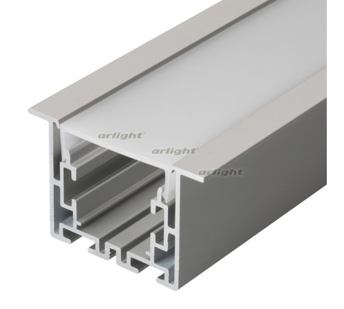 Профиль с экраном S2-LINIA55-F-2500 ANOD+OPAL (arlight, Алюминий) Профиль с экраном S2-LINIA55-F-2500 ANOD+OPAL (arlight, Алюминий)