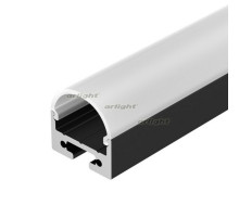 Профиль с экраном SL-LINE-2011M-2500 BLACK+OPAL ROUND (arlight, Алюминий)