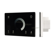 Панель Sens SMART-P79-DIM Black (230V, 4 зоны, 2.4G) (arlight, IP20 Пластик, 5 лет)