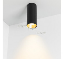 Светильник SP-POLO-SURFACE-R65-8W Warm3000 (BK-GD, 40 deg) (arlight, IP20 Металл, 3 года)