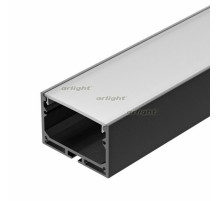 Профиль с экраном SL-LINE-4932-2500 BLACK+OPAL (arlight, Алюминий)
