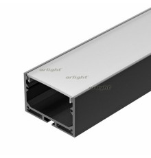 Профиль с экраном SL-LINE-4932-2500 BLACK+OPAL (arlight, Алюминий)