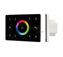 Панель Sens SMART-P85-RGBW Black (230V, 4 зоны, 2.4G) (arlight, IP20 Пластик, 5 лет)