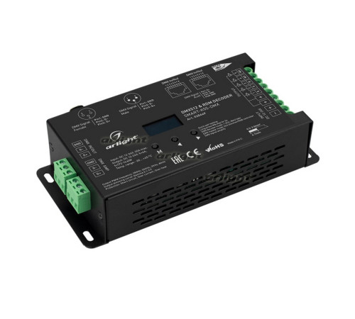 Декодер SMART-K55-DMX (12-24V, 5x6A, XLR3) (arlight, Металл) Декодер SMART-K55-DMX (12-24V, 5x6A, XLR3) (arlight, Металл)