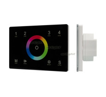 Панель Sens SMART-P83-RGB Black (230V, 4 зоны, 2.4G) (arlight, IP20 Пластик, 5 лет)