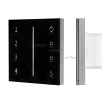 Панель Sens SMART-P43-MIX Black (230V, 4 зоны, 2.4G) (arlight, IP20 Пластик, 5 лет)