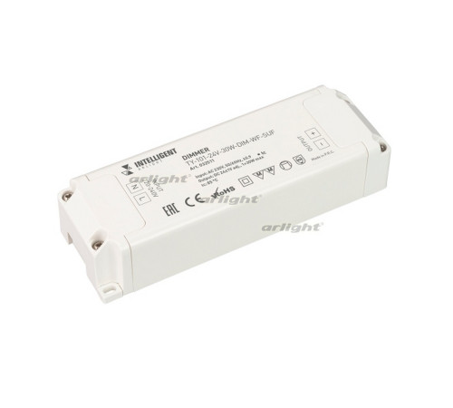 INTELLIGENT ARLIGHT Диммер TY-101-24V-30W-DIM-WF-SUF (230V, WIFI, 433MHz, 1х1.25A) (INTELLIGENT ARLI INTELLIGENT ARLIGHT Диммер TY-101-24V-30W-DIM-WF-SUF (230V, WIFI, 433MHz, 1х1.25A) (INTELLIGENT ARLI