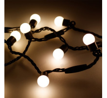 Светодиодная гирлянда ARD-BALL-CLASSIC-D17.5-10000-BLACK-100LED WARM (230V, 7W) (Ardecoled, IP65)