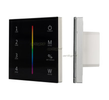 Панель Sens SMART-P30-RGBW Black (230V, 4 зоны, 2.4G) (arlight, IP20 Пластик, 5 лет)