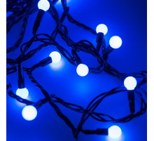 Светодиодная гирлянда ARD-BALL-CLASSIC-D13-10000-BLACK-100LED BLUE (230V, 7W) (Ardecoled, IP65)