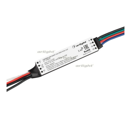 Контроллер SMART-K46-RGB-PUSH-SUF (12-24V, 3x1A, 2.4G) (arlight, Пластик) Контроллер SMART-K46-RGB-PUSH-SUF (12-24V, 3x1A, 2.4G) (arlight, Пластик)