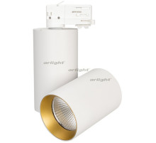 Светильник SP-POLO-TRACK-TURN-R85-15W Warm3000 (WH-GD, 40 deg) (arlight, IP20 Металл, 3 года)
