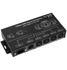 Контроллер-распределитель LN-DMX-4CH (230V) (arlight, IP20 Металл, 1 год)