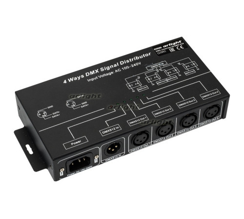 Контроллер-распределитель LN-DMX-4CH (230V) (arlight, IP20 Металл, 1 год) Контроллер-распределитель LN-DMX-4CH (230V) (arlight, IP20 Металл, 1 год)