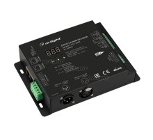 Декодер SMART-K57-DMX (230V, 4x2A, XLR3) (arlight, IP20 Металл, 5 лет)