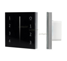 Панель Sens SMART-P17-DIM Black (230V, 4 зоны, 2.4G) (arlight, IP20 Пластик, 5 лет)