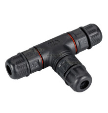 Коннектор тройной NEO-CON-T-2pin-BK (3-7mm, IP67) (arlight, IP67 Пластик, 3 года)