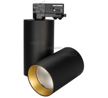 Светильник SP-POLO-TRACK-TURN-R85-15W White5000 (BK-GD, 40 deg) (arlight, IP20 Металл, 3 года)