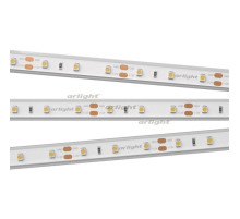 Лента RTW 2-5000PGS 12V Warm (3528, 300 LED, LUX) (arlight, 4.8 Вт/м, IP67)