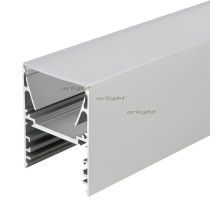 Профиль с экраном ALU-LINE-DUO-2000 ANOD+OPAL (arlight, Алюминий)