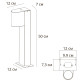 Уличный наземный светильник черного цвета A3102FN-1BK ARTE LAMP