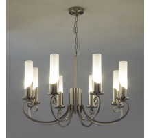 60117/8 никель EUROSVET Подвесная люстра со стеклянными плафонами