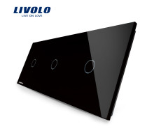 ПАНЕЛЬ ТРОЙНАЯ: 3 ОДНОКЛАВИШНЫХ СЕНСОРНЫХ ВЫКЛЮЧАТЕЛЯ ЧЕРНАЯ