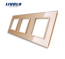 РАМКА ДЛЯ 3 РОЗЕТОК ЗОЛОТАЯ