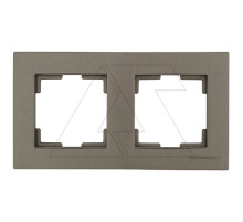 2220-800-1295 Рамка 2 постовая горизонтальная (цвет - дымчатый) Mutlusan Rita