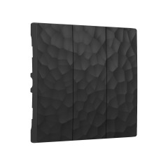Накладка на механизм Werkel W1239008/ Набор клавиш для выключателя трехклавишного (hammer черный)