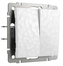 Выключатель Werkel W1220001/ Выключатель двухклавишный (hammer белый)